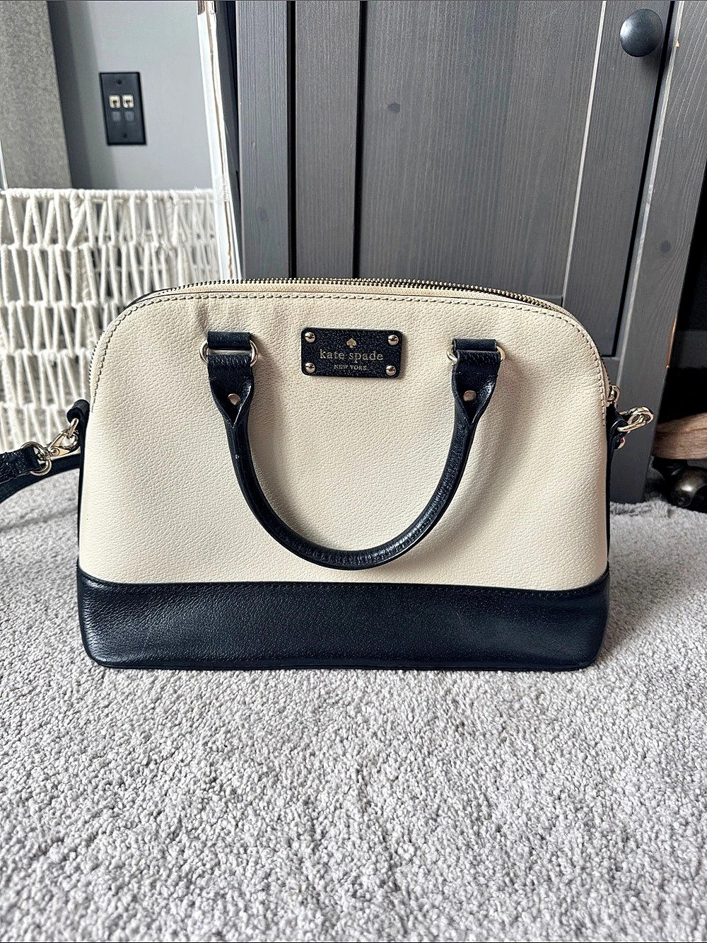 Kate Spade Cedar Street Maise Satchel Black & White
